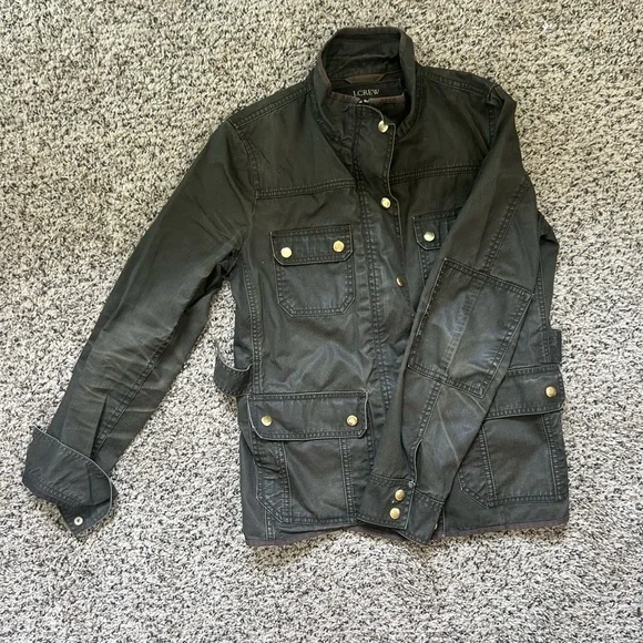 JCrew Relaxed Boyfriend Waxed Field Jacket - S - Picture 1 of 3